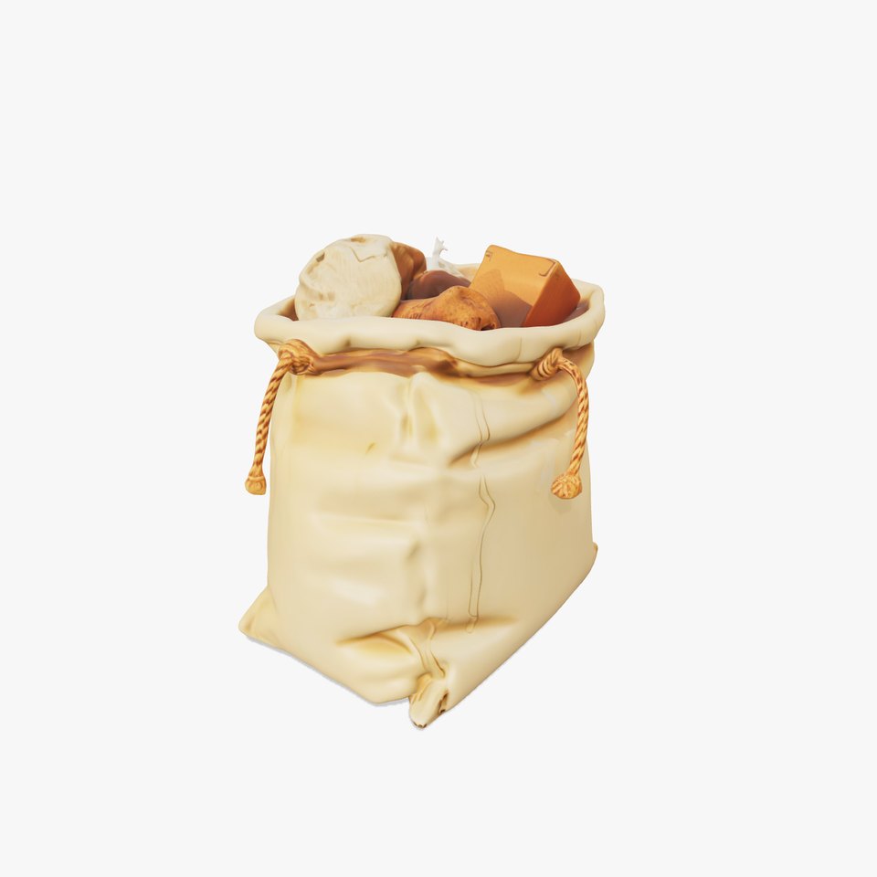 Realistic Burlap Sack Model Pack for Production Rendering and Games